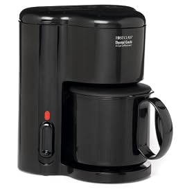 Jerdon First Class CM21B 4 Cup Coffee Maker, Thermal Carafe, Black