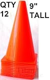 12 New 9 Tall Cones ~ Soccer Football Traffic Safety