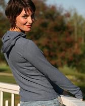 A.S. Ladies 50/50 Cotton/Poly Thermal Hoody Sweatshirt - Denim Blue