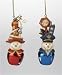 Club Pack of 12 Fireman & Police Snowman Jingle Bell Christmas Ornaments