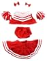 Red & White Cheerleader outfit fits 8" - 10" Stuffed Animal kits & most Webkinz & Shining Star animals