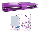 Bundle Monster Borders Kobo (1st Generation) Genuine Leather Case Cover Jacket + Skin Art Decal Sticker + Screen Protector Ebook Accessories Combo