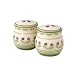 Pfaltzgraff Circle of Kindness Purple Flowers Salt and Pepper Set