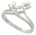 9/16 (14 mm) Sterling Silver High Polished Small Tulips Ring