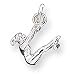 Sterling Silver Gymnast Charm Pendant