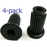 Oajen caster socket for 7/16" diameter grip ring stem, 4-pack, 1" OD 16 gauge round tube, 4-pack