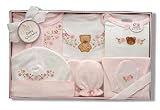 Baby Starters Newborn Girls 6pc Take Me Home Teddy Bear Layette Gift Set, 0/6M