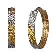 Diamond Cut 18k Yellow, White & Rose Gold Hoop Earrings - Dahlia Classic Collection