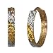 Diamond Cut 18k Yellow, White & Rose Gold Hoop Earrings - Dahlia Classic Collection