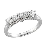 14K White Gold Ring - 3/4 Cttw Diamond Anniversary Band