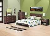 7-Piece Bedroom Set with Queen Size Bed - Capri Collection - Nexera Furnitu ....