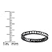 Sterling Silver 925 Women's Black plated Eternity Ring Engagement wedding Band with Cubic Zirconia