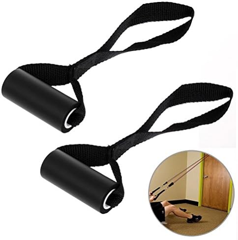 Resistance Band Door Anchor, HamFire 2 Pack Heavy Duty Sturdy Exercise Band Door Anchor Attachment Cushioned Wheel Protect Door Bodybuilding at Home Strong Nyon Webbing