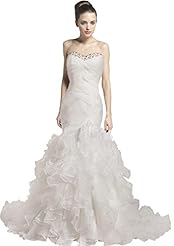 Strapless Sleeveless Sweetheart Evening Dress  with a Court Train 