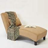Brisbane Camel Microfiber Chaise Lounge