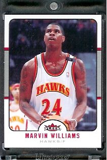 2006-07 Fleer # 7 Marvin Williams Atlanta Hawks Basketball Card - Mint Condition - In Protective Display Case !