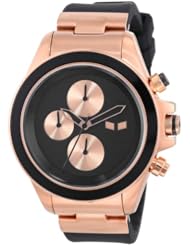 Vestal Unisex ZR2CS05 ZR-2 Rubber Black Rose Gold Minimalist Watch