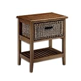Reformation End Table Cane Woven Wicker Rattan Baskets Lamp Storage