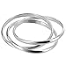 BDRS018 Polished 925 Sterling Silver Triple Band Thumbring Thumb Ring
