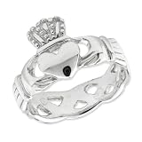 Sterling Silver Solid Claddagh Ring