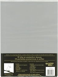 Westrim Strap Hinge Slip-On Page Protectors, 8-1/2-Inch-by-11-Inch, 10-Pack