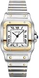 Cartier Men's W20011C4 Santos Galbee Stainless Steel and 18K Gold Watch