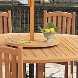 New Grade A Teak Sleek Designed 18 Lazy Susan with Umbrella Hole