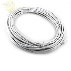 BluCables 50 ft CAT 5e LAN Network Ethernet Cable 350MHz RJ 45 connector WHITE