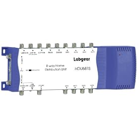 Labgear HDU681 Home 8 Way Distribution Unit with 2 Lnb Inputs