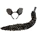 Oversized Grey Wolf Ears & Tail Costume Set