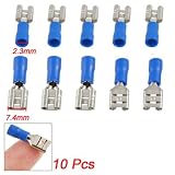 Amico 10 Pcs Blue Pre Insulated Female Spade Crimp Terminals