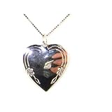 Luxury Ladies Solid Sterling Silver Unusual Flower Carved Heart Pendant 16 Sterling Silver Chain Necklace Ideal For Christmas Birthday Anniversary Or Mothers Day Gift