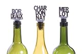 Oenophilia Varietal Stoppers, Set of 3 Assorted
