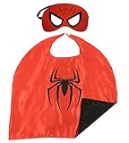 Superhero Cape and Mask Costumes For Kids SET - 4 Capes, 4 Masks, Stickers and Tattoos