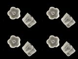 Earring Safety Backs "Don't Lose Your Earrings" Rubber Petal Style Earring Wire Stopper (Earnuts)100