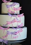 Edible Dragonflies © - Set of 30 Pink and Purple- Cake Decorations, Cupcake Topper