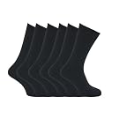 Mens XL ribbed 100% cotton socks sizes 11 to 14 (Pack of 6)