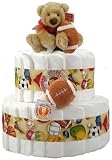 Baby Sport Diaper Cake - Football Diaper Cake Baby Shower Centerpiece Gift Basket
