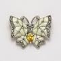Marcasite Enamel with Citrine Butterfly Pin