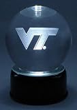 Virginia Tech Logo Etched In Crystal, Base Musical And Lit. School'S Fight Song Plays.