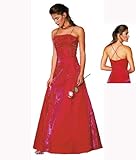 IS-LM-C2182 Two-Tone Satin Evening Gown w/Criss-Cross Back, On Sale