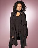 Fleece oversized ruffle coat