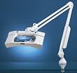 Luxo 17845LG WAVE+Plus Light Gray Magnifier with 45-inch Arm, Edge Mount, 3.5-Diopter Lens (lamps included)