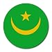 Mauritania Flag Round Mouse Pad