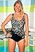 Aquabelle Women's Plus Size Confetti Engineered Swimsuit