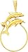 14K Gold Double Dolphin Charm Holder