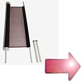 Kid Kusion 4730 Black Kid Safe Retractable Driveway Guard 18 foot With Free LED Safety Reflector Light