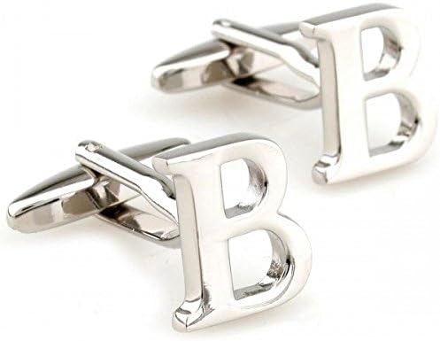 SunShine Day Where To Buy Cheap Cufflinks Classic Initials &amp;Amp; Letter B Silver Cufflinks
