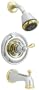 Delta Faucet 1480CB-75CB Botanical Single-Handle Tub and Shower Faucet, Chrome/Vibrant Vibrant Polished Brass