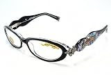 ED HARDY EHO709 Eyeglasses EHO-709 Black Crystals Optical Frames